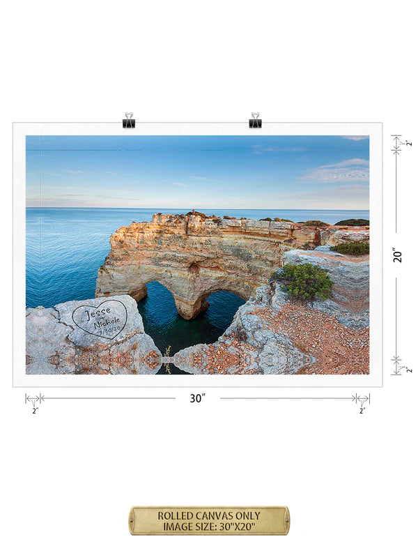 Algarve Amor. Personalized Wall Art With Your Names & Date.