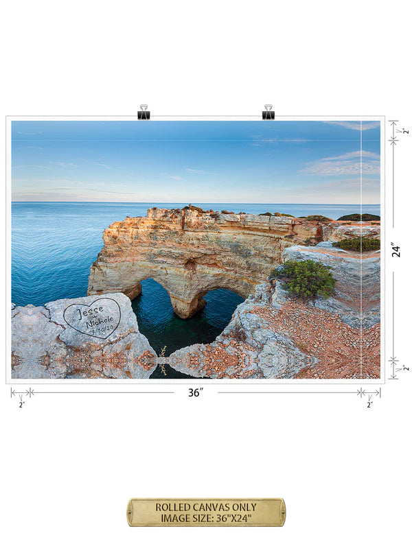 Algarve Amor. Personalized Wall Art With Your Names & Date.